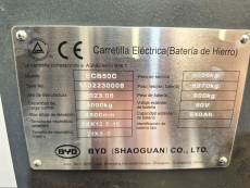 Carretilla Elevadora Electrica 4 ruedas byd ECB50C (Litio) 80V 540Ah - 2465011 | Europea de Carretillas